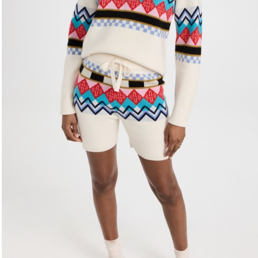 Kerri Rosenthal‎ Cashmere Fair Isle Velo Shorts Sz S